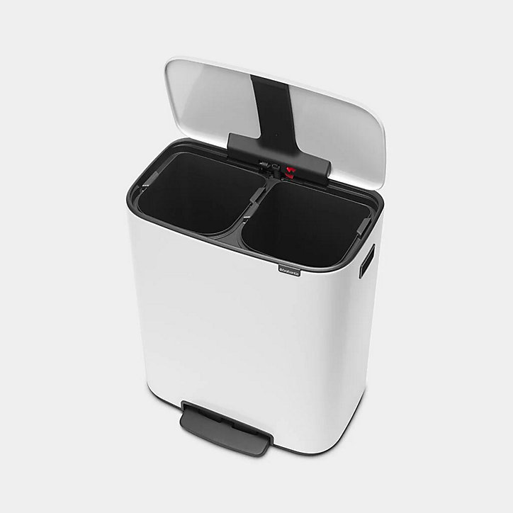 Poubelle à pédale Brabantia Bo Waste Bin 2 x 30 L blanc