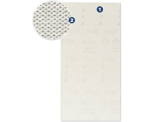 Schuurvel voor Bosch excenterschuurmachines, 115x230 mm, korrel 80/120/180, ongeperforeerd, 10 stuks