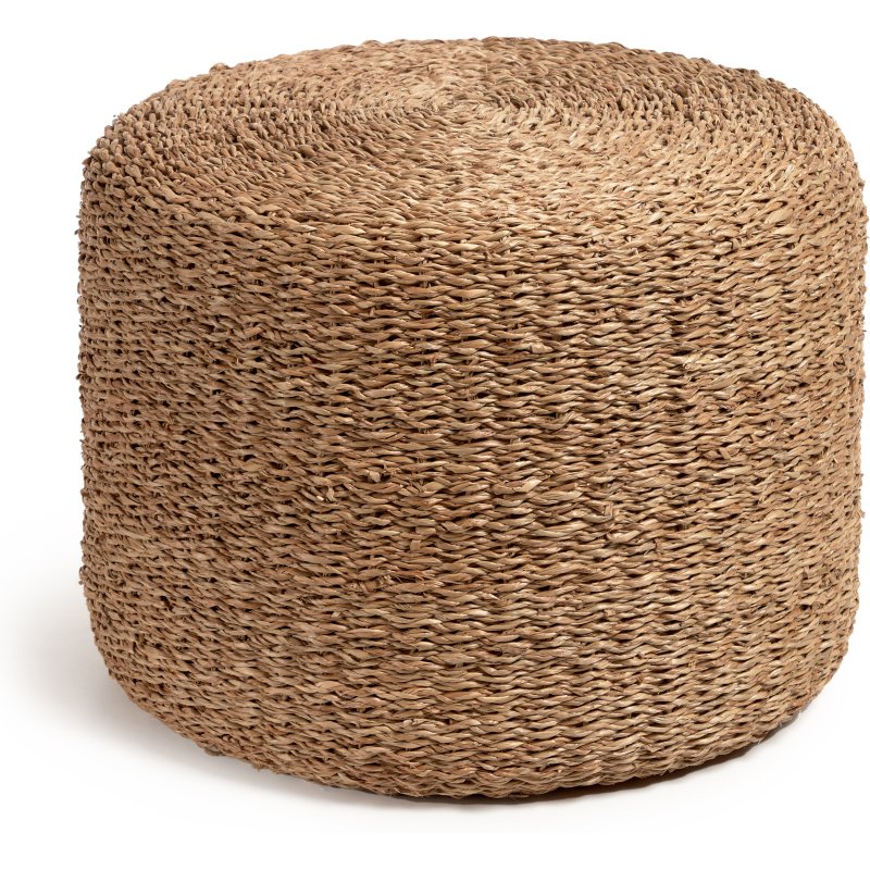 Repose-pieds rond Someina en fibres naturelles Ø 40 cm