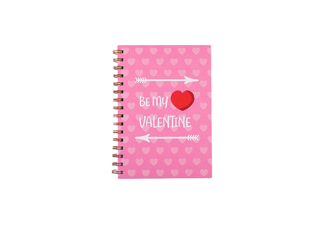 BLOCO NOTAS ESPIRAL A5 AUCHAN FANCY LOVE 80 FOLHAS