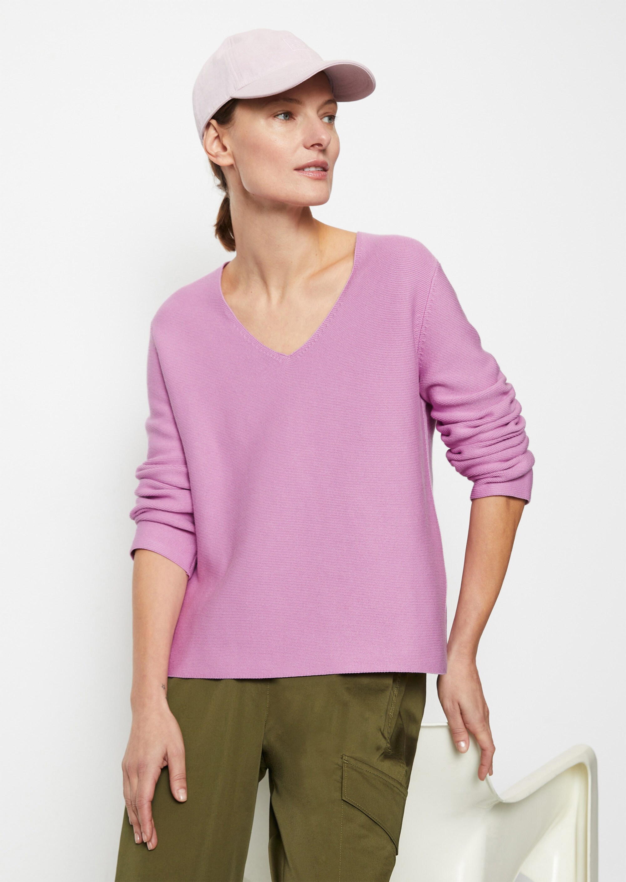 V-Neck-Pullover looseaus Organic Cotton