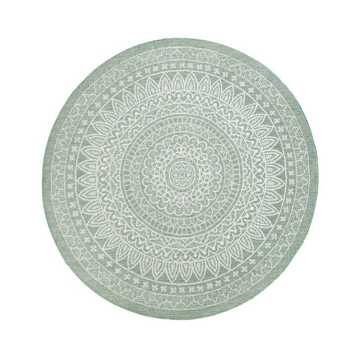 Rond buitenkleed - Summer Azteca Groen