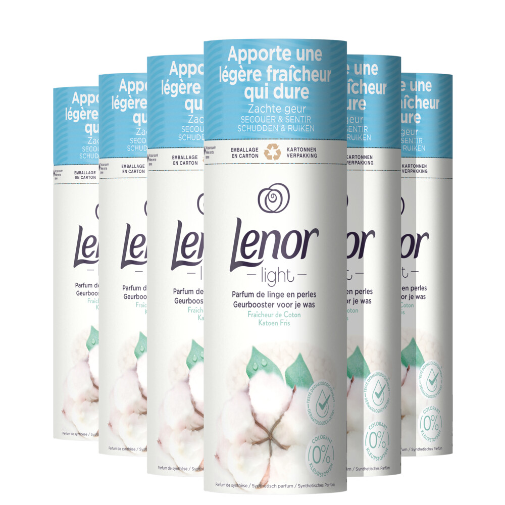 6x Lenor In-wash Geurbooster Katoen Fris 13 wasbeurten165 gr