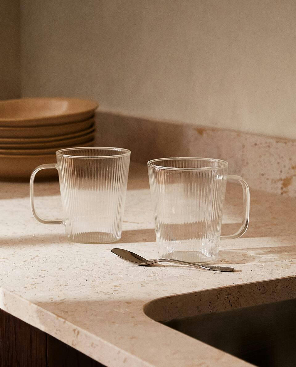 CANECA DE VIDRO BOROSILICATO COM LINHAS