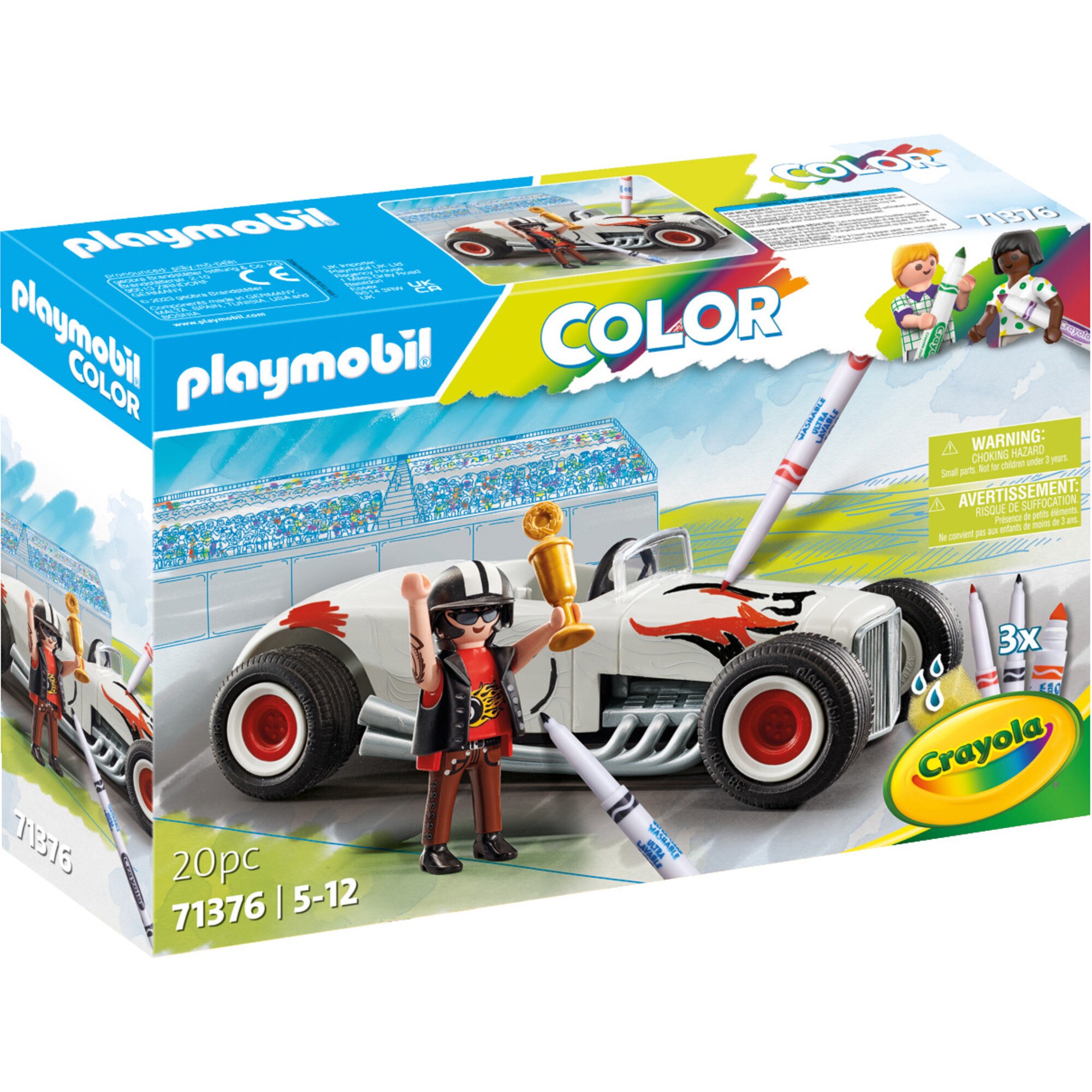 PLAYMOBIL Konstruktionsspielzeug Color Rennauto