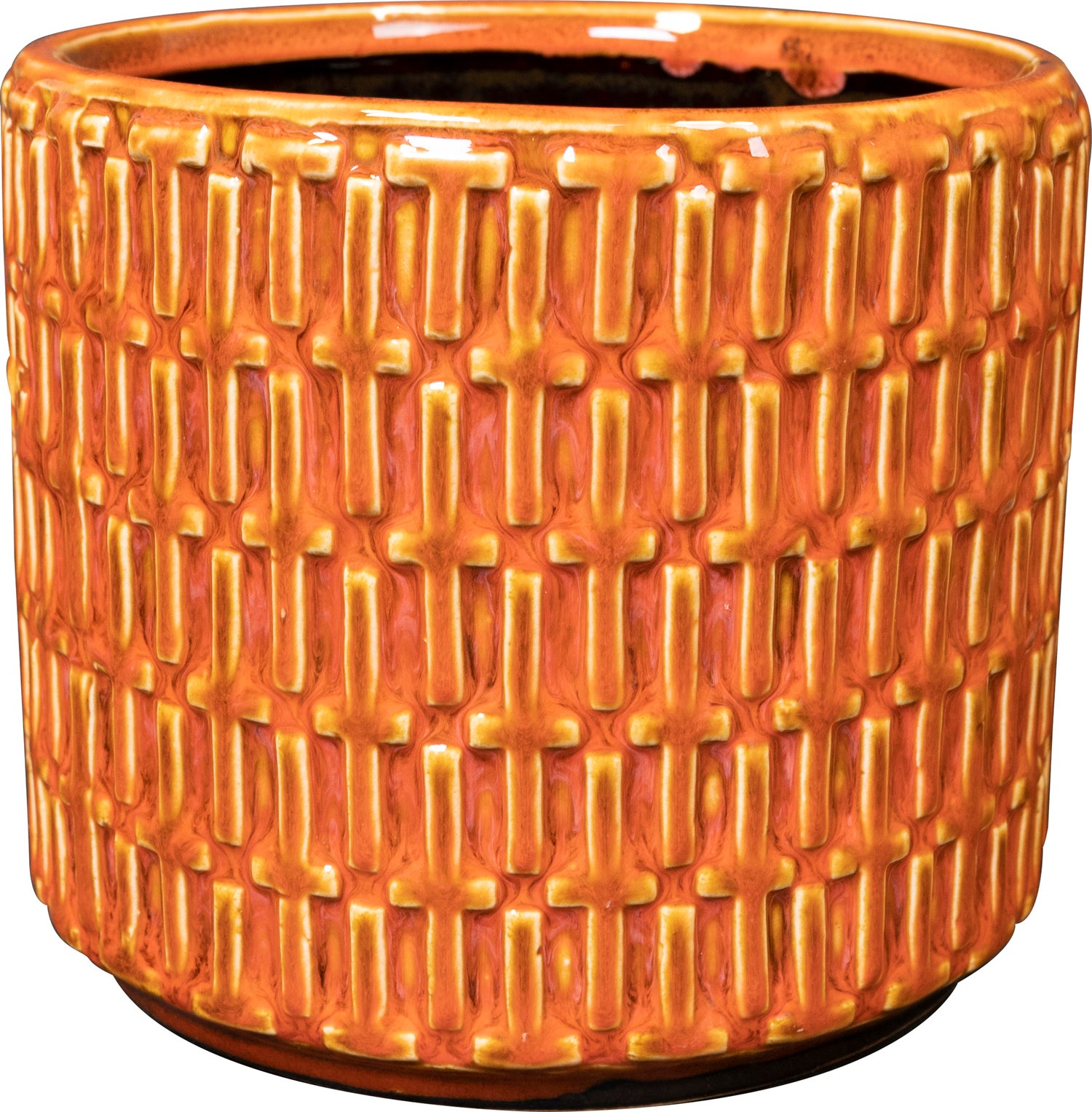 TS bloempot Floor oranje D 18 H 16 cm