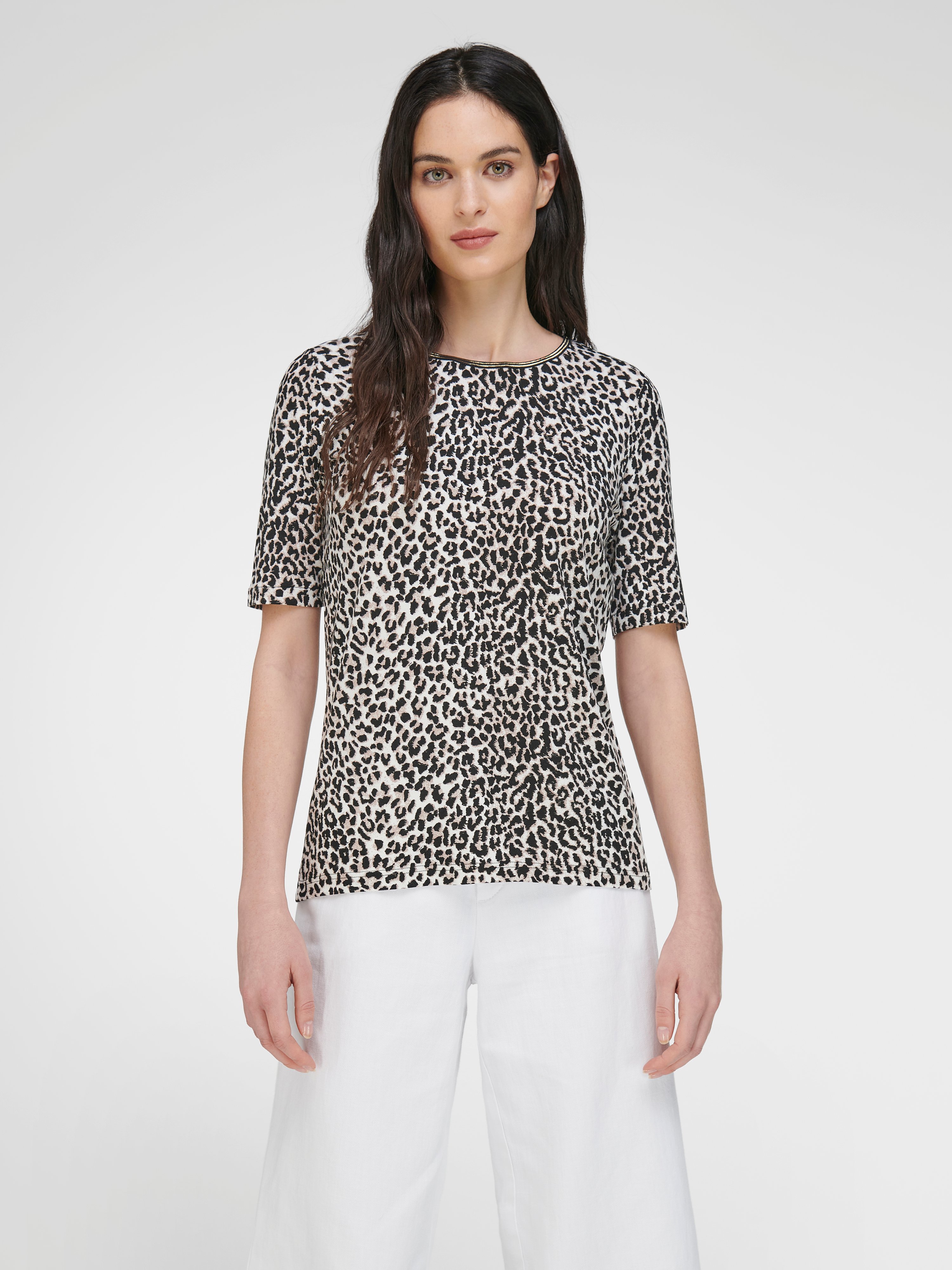 Rundhals-Shirt mit 1/2-Arm