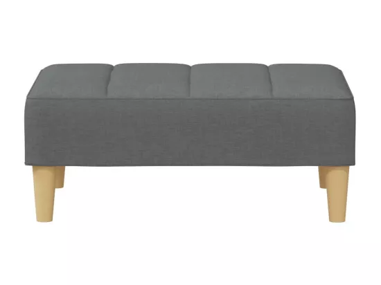 Repose-pied gris foncé 77x55x31 cm tissu