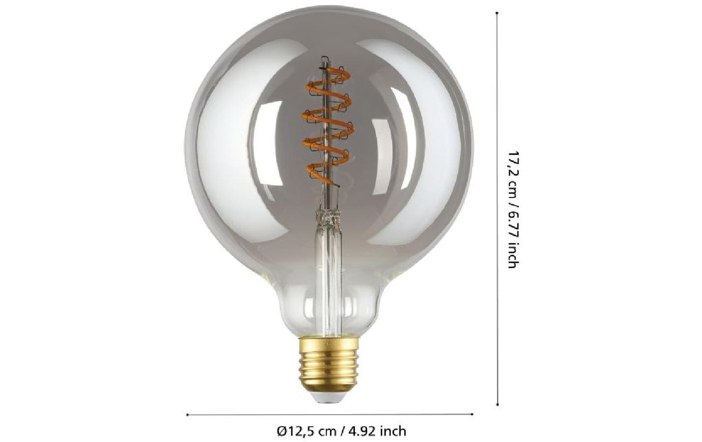 Lampe 4 W E27 WarmweissSmart-Home Connect.z LED Leuchtmittel aus schwarz bedampftem Glas