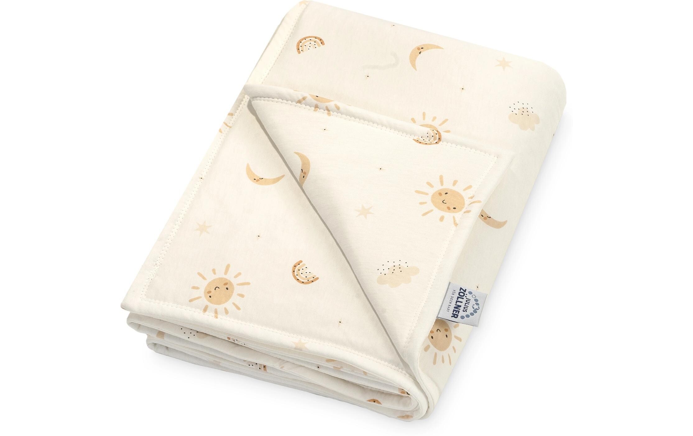Kuscheldecke Jersey gefüttert Happy Sun 70 x 100 cmWeiche Decke für Babys