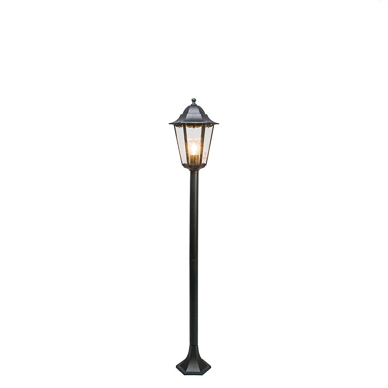 Klassieke staande buitenlamp, zwart, 125 cm, IP44 - New Orleans