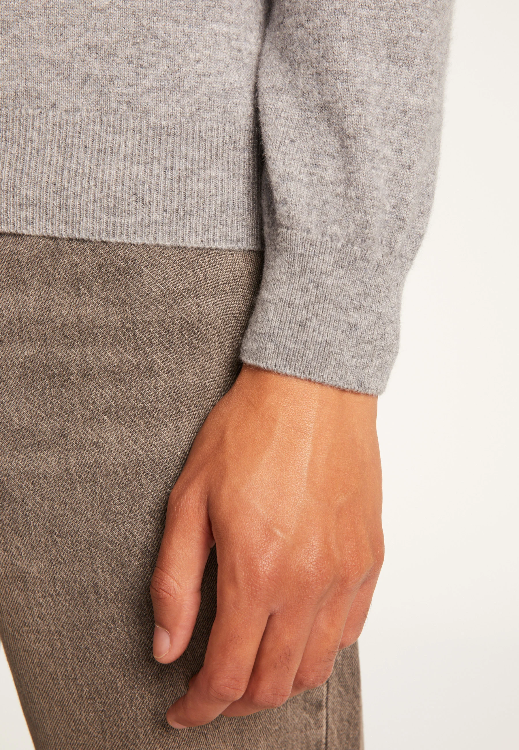 EVAINAH24 - Pull col rond en cachemire | Gris