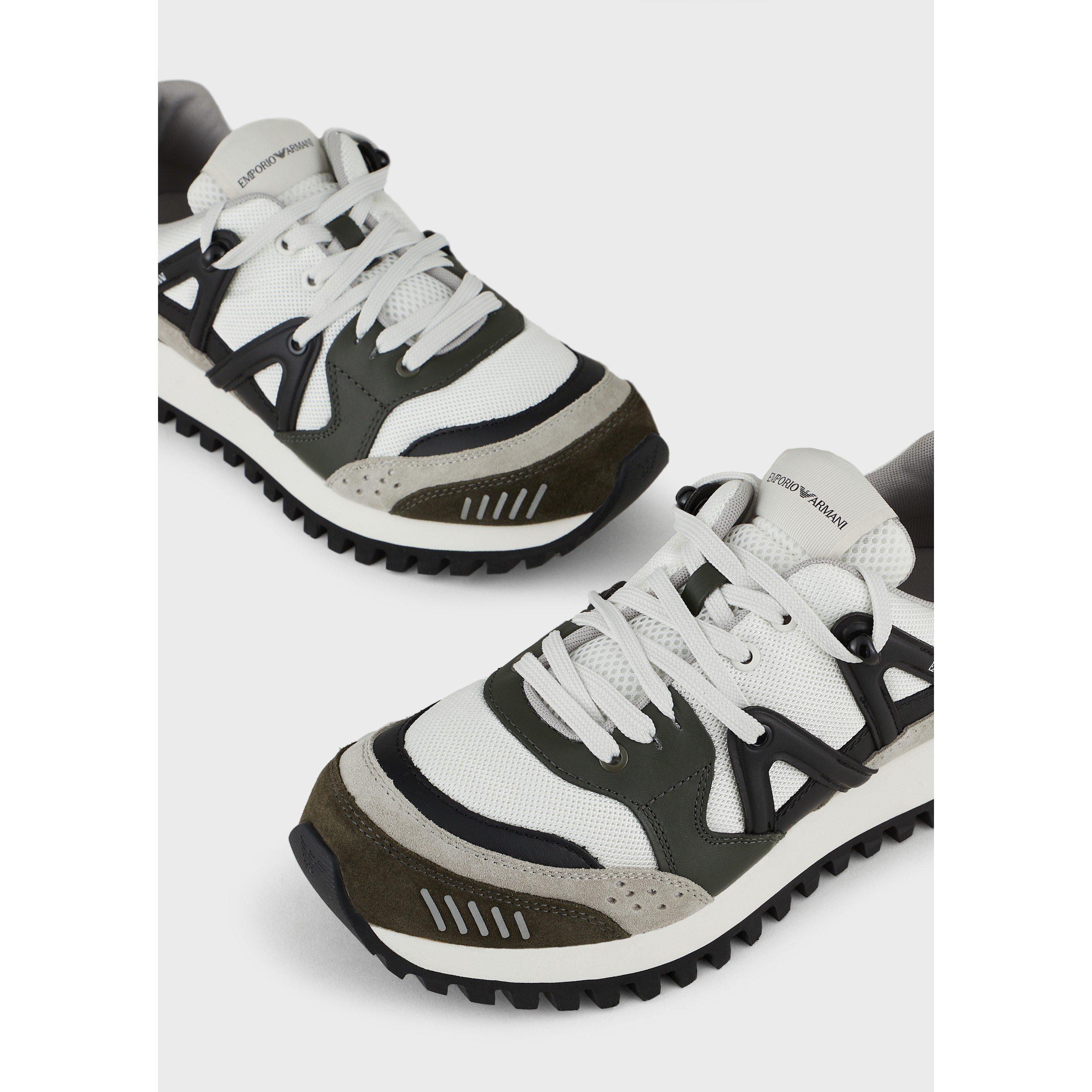 Emporio Armani Cow Mesh Trainers