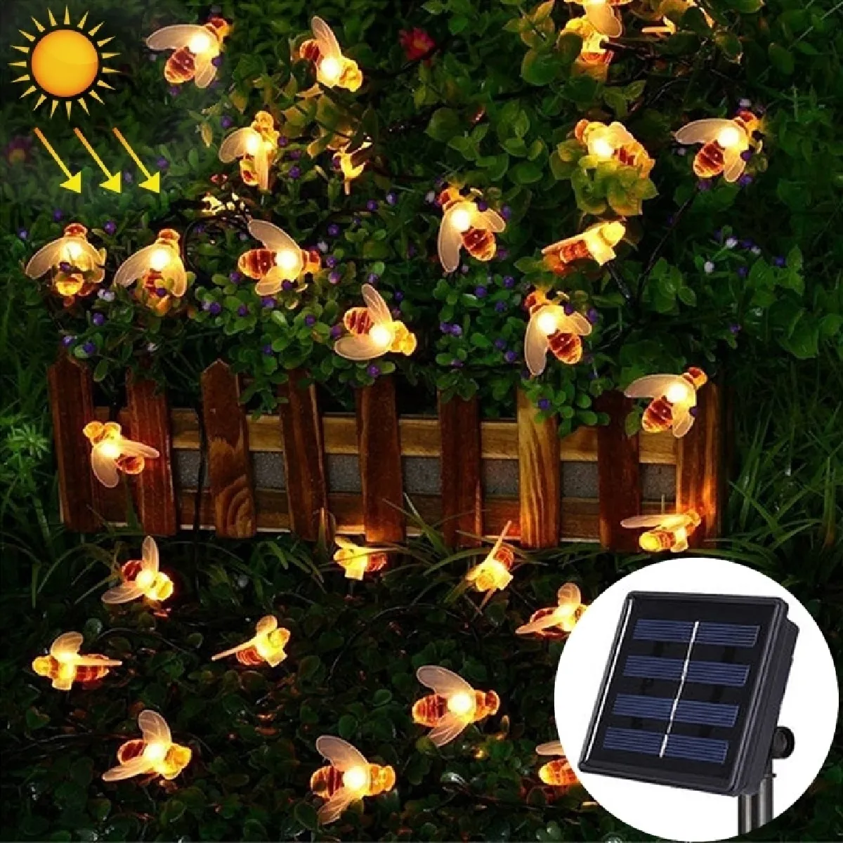 Wewoo LED Lampes Féeriques Solaire - Blanc chaud