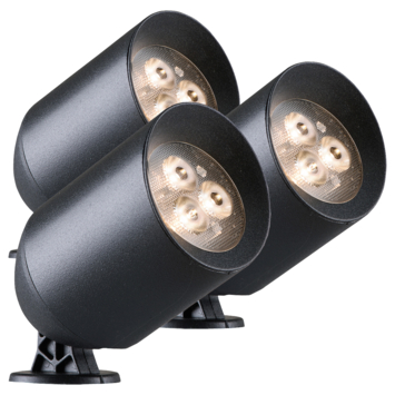 Ludeco tuinspot Stig startersset zwart 3 stuks