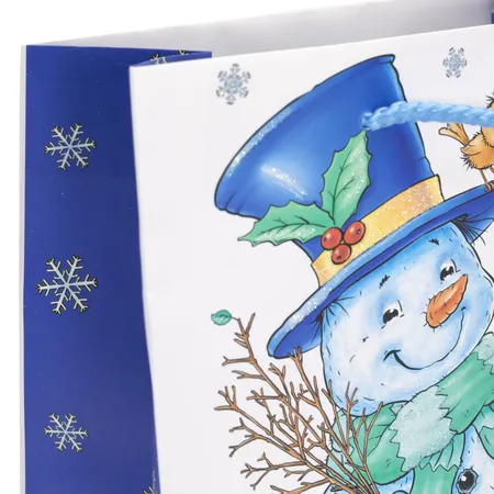 Idena Geschenktasche Schneemann M FSC-Mix