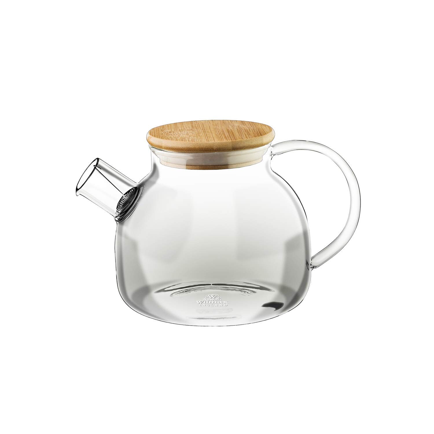 Glas Teekanne mit Sieb, 950ml Teesieb für losen Tee, Glasteekanne, Bambus-Deckel