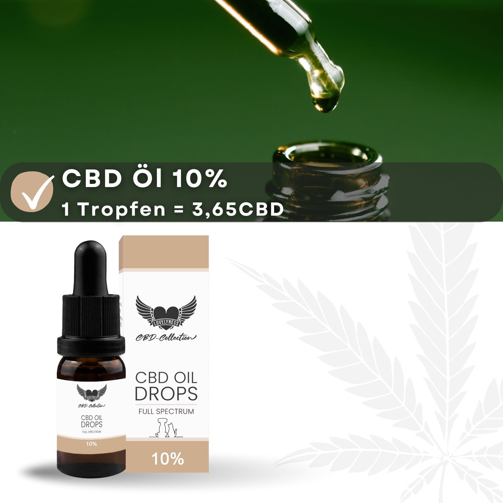 Lovelyness - CBD Öl 10% für Tiere, Hund und Katze