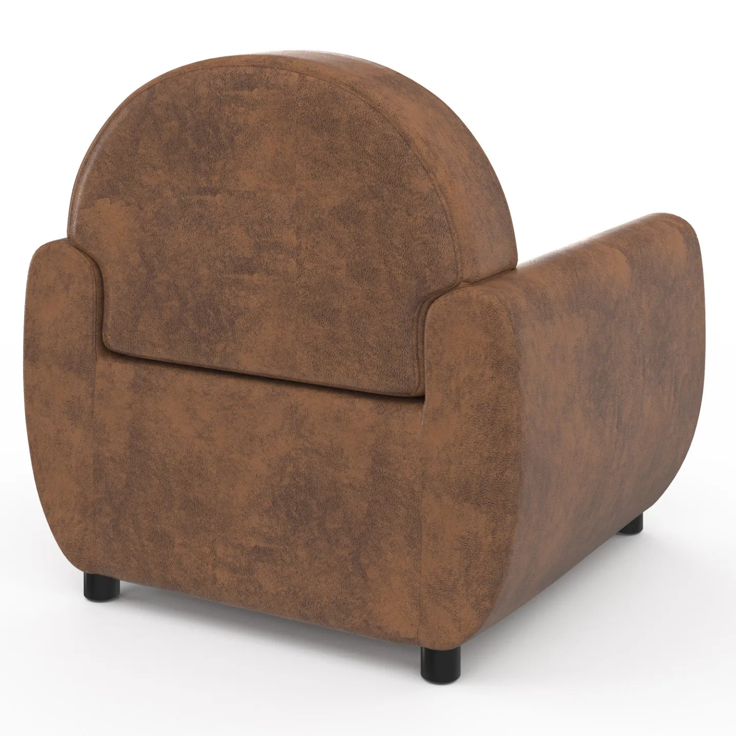 Fauteuil CLUB vintage GASTON marron foncé effet vieilli
