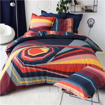 Linge de lit motif graphique - BECQUET CRÉATION