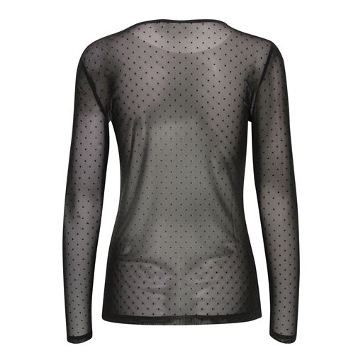 Fransa Langærmet Bluse, Black Mini Dot, XXL