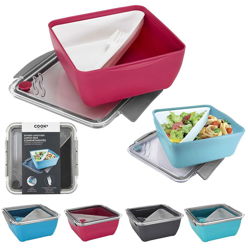 Lunch box 2 compartiments 20x8.8x18.7cm