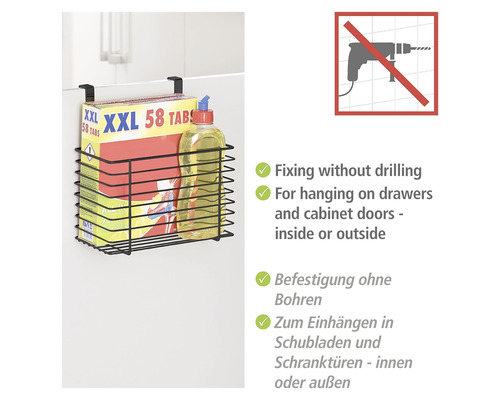 Wenko grote zwarte hangmand 69748800