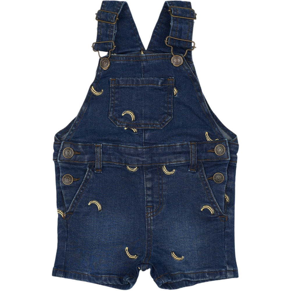 Køb THE NEW Siblings Medium Blue Denim Embroidery Otis Short Denim Dungarees