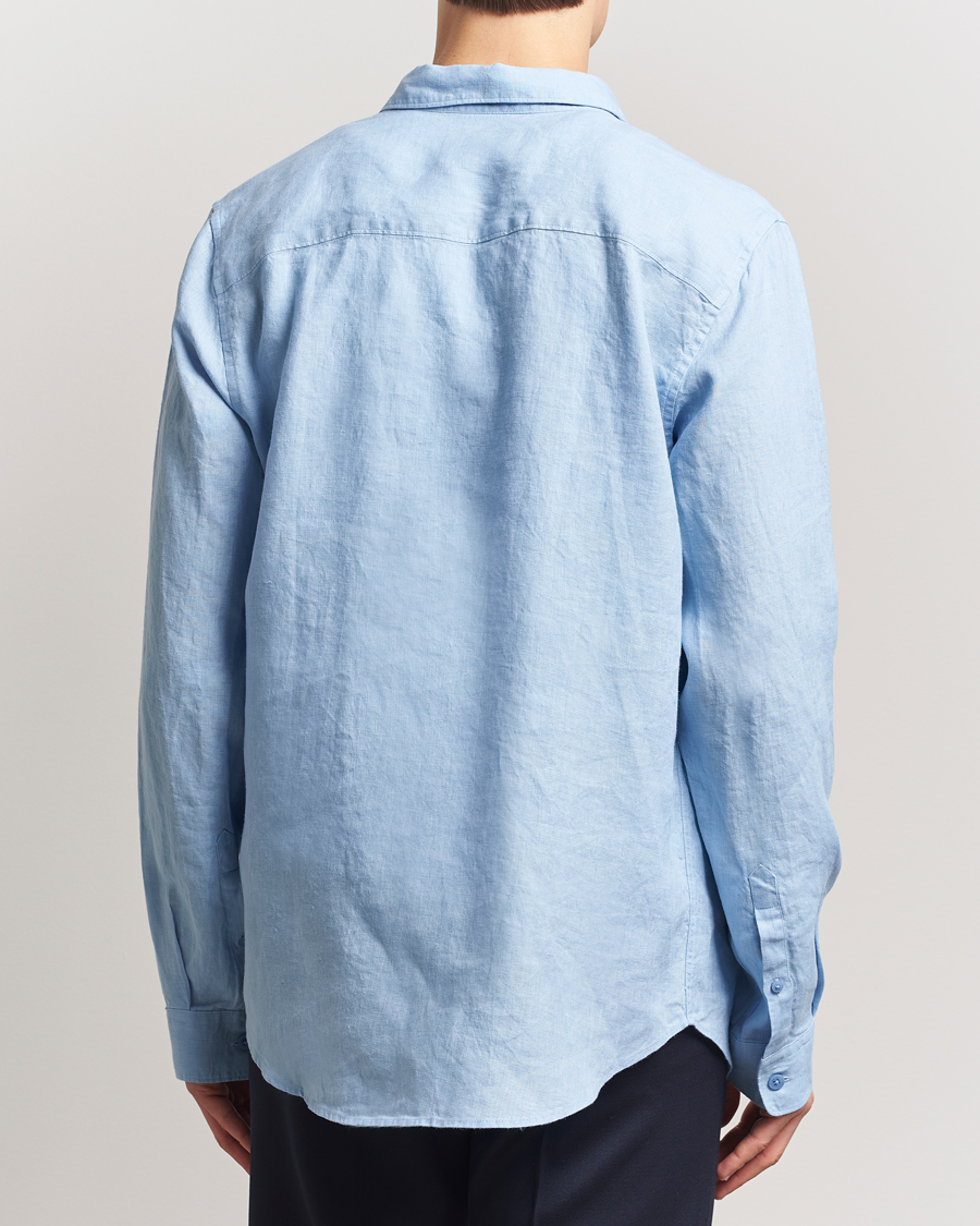 NN07 Enzo Linen Shirt Cerulan Blue