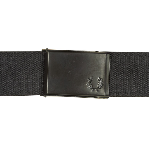 Fred Perry - GRAPHIC BRANDED WEBBING BELT - BLACK