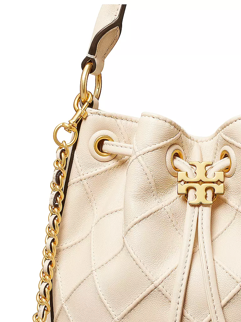 TORY BURCH Ledertasche -Bucket Bag FLEMING S beige