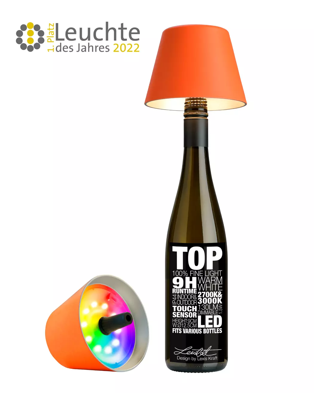LED-Akku-Flaschenaufsatz Top 2.0
