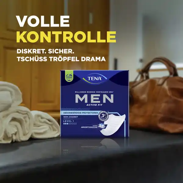 Men Active Fit Absorbierende Protektoren Einlagen Level 1 Monatspaket