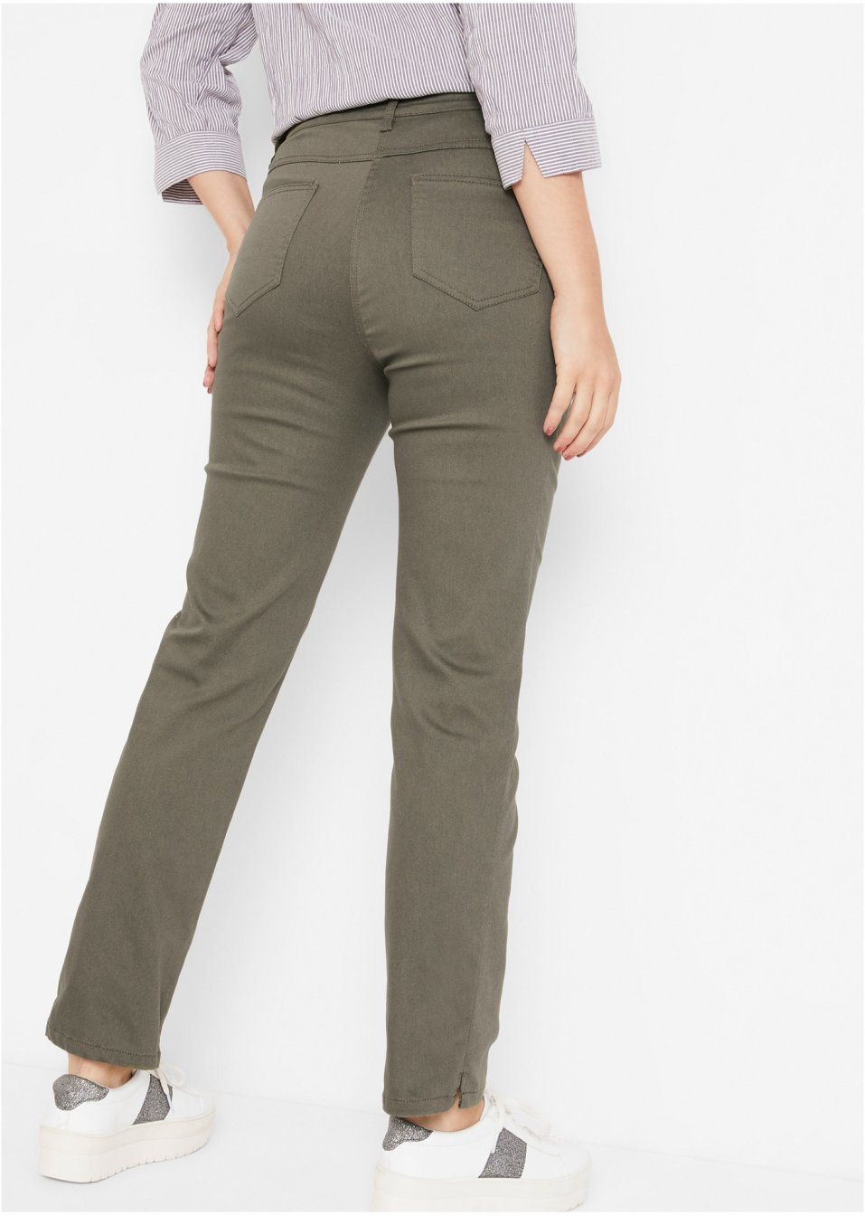 Pantalon super stretch, taille confortable, longueur cheville