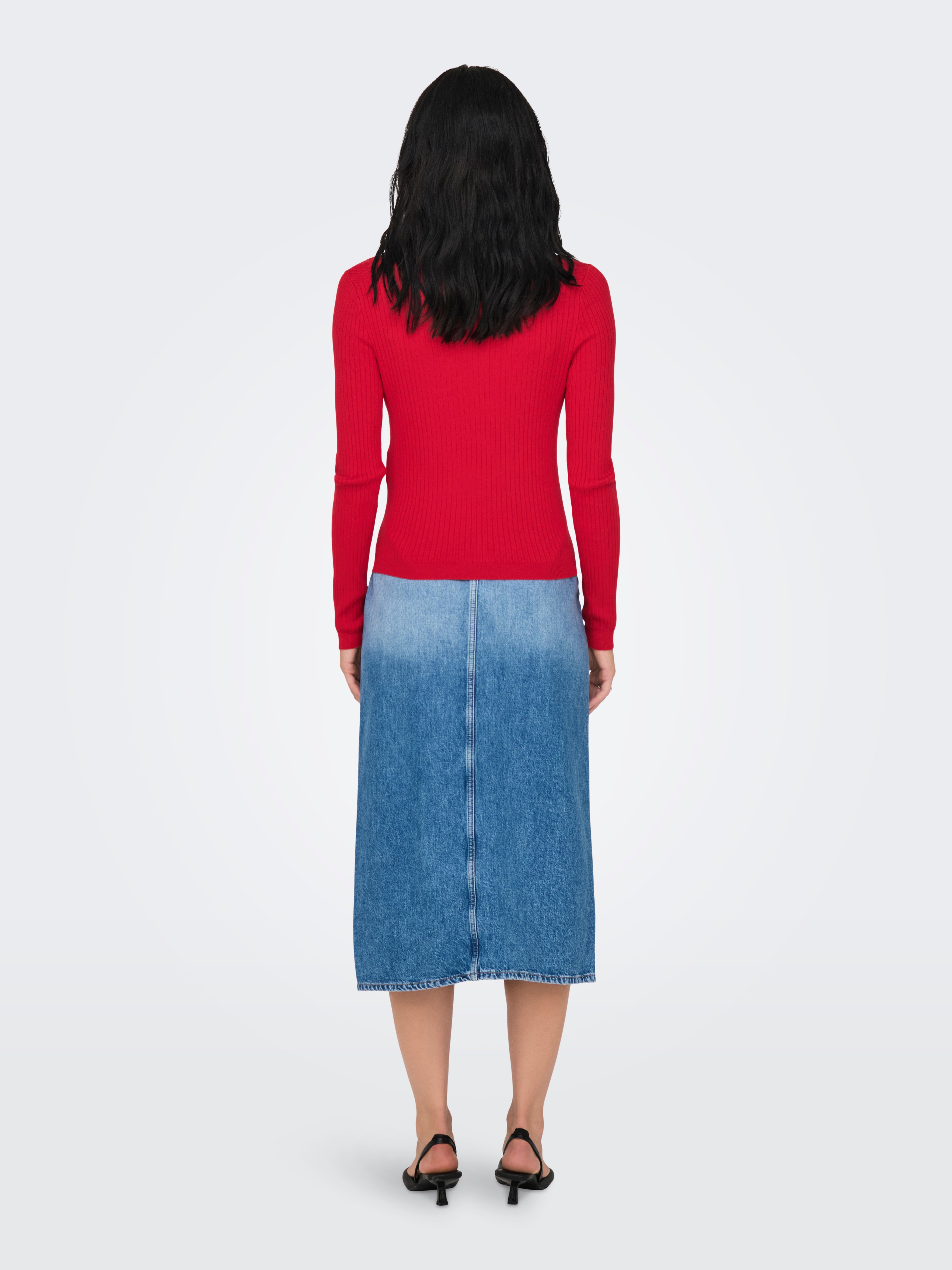 ONLKAYA Strickpullover Racing Red