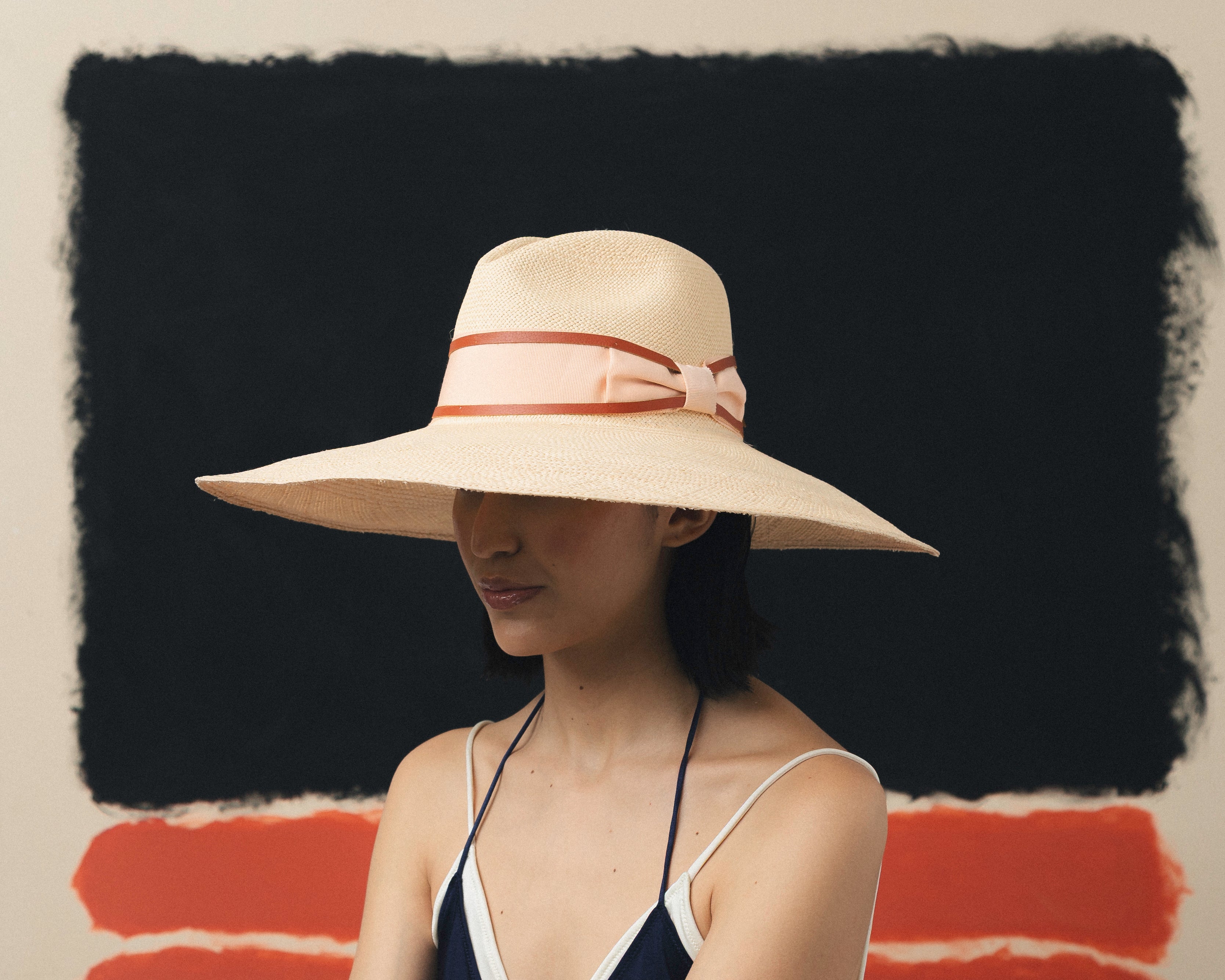 Chapeau Aguacate à bord extra long avec bandeau moyen et cuir