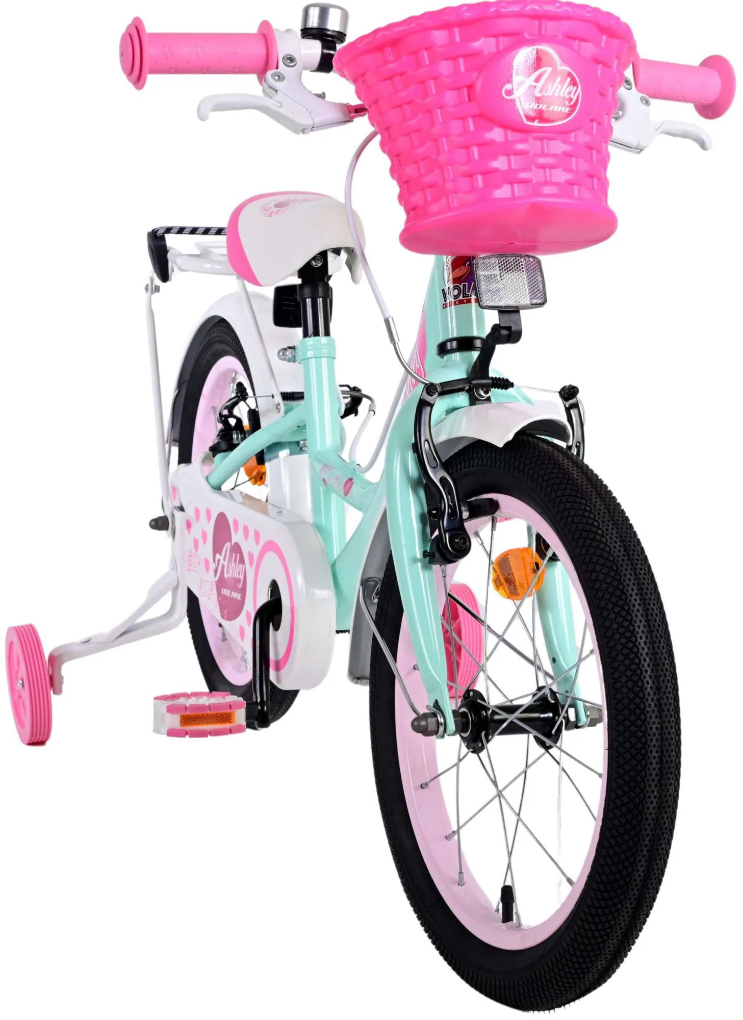 TPFSports Ashley Kinderfahrrad - Mädchen - 16 Zoll - Rücktritt + Handbremse - Rosa