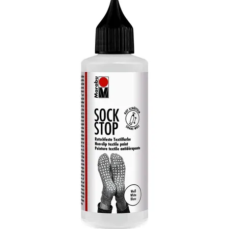 Marabu Sock Stop Rutschfeste, Textilfarbe weiß, 90 ml