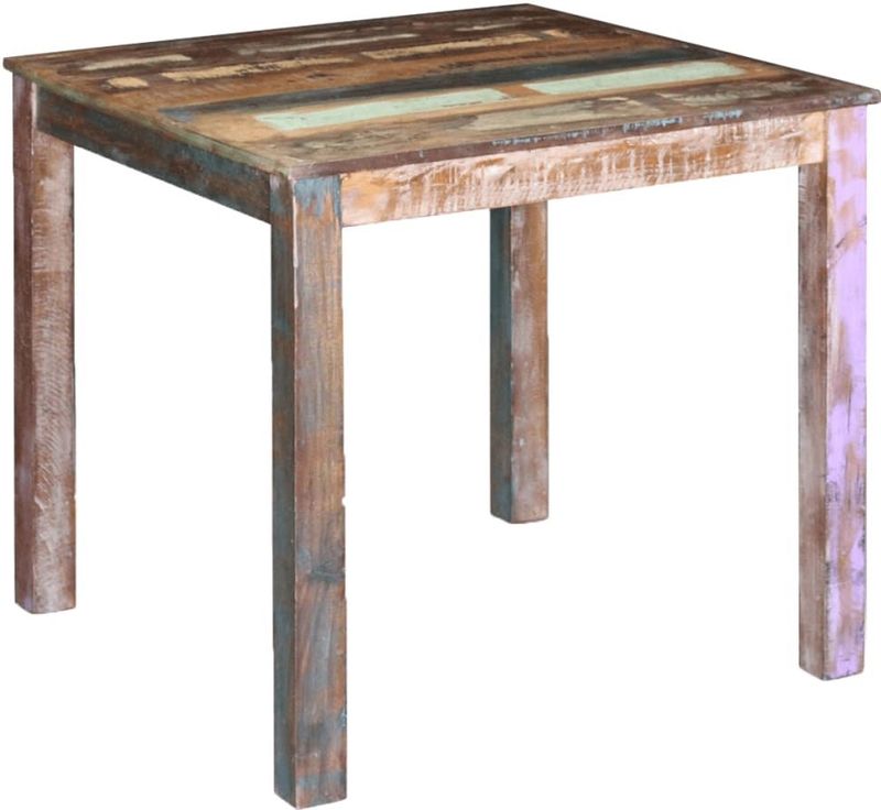 vidaXL - Eettafel - Antieke Stijl - Massief Gerecycled Hout - Compact Ontwerp
