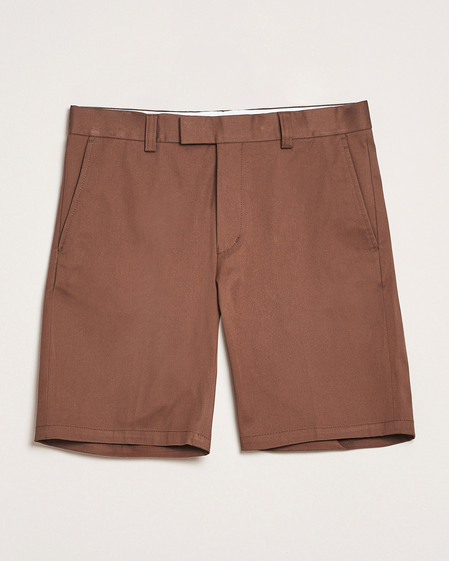 Tiger of Sweden Tenut Cotton Shorts Warm Brown