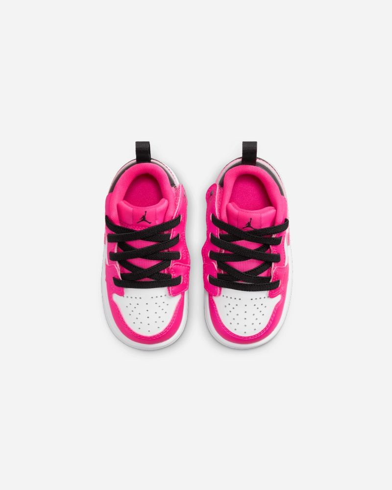 Chaussures Nike Air Jordan 1 Low Blanc & Rose pour enfant