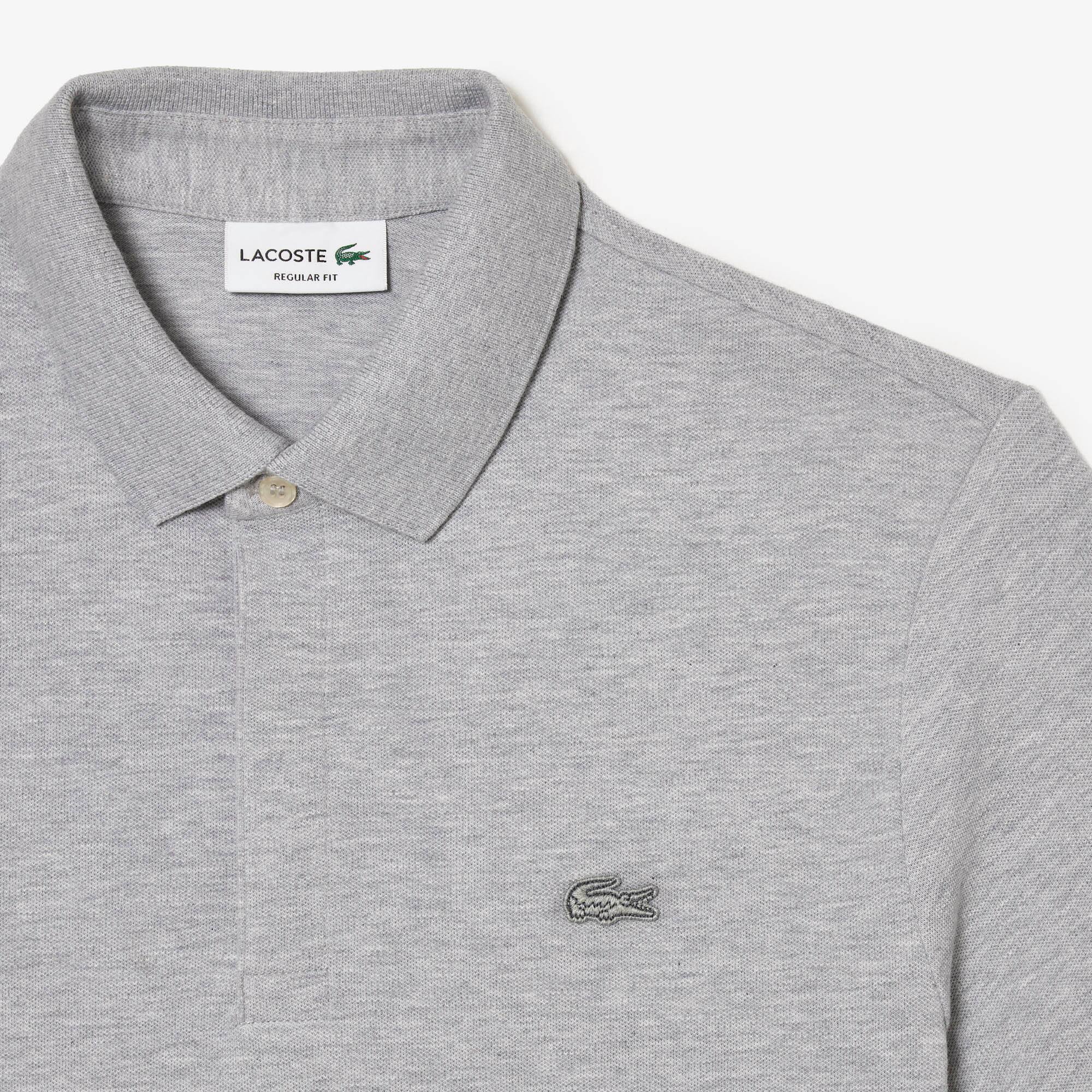 Smart Paris Stretch Cotton Piqué Poloshirt Kurze Ärmel - Grau - Lacoste - Herren