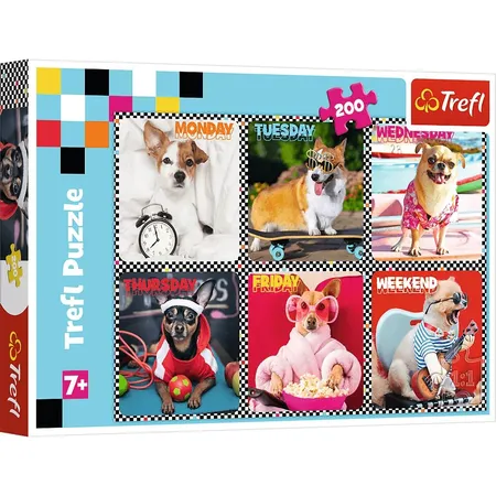 Trefl Puzzle Happy dogs, 200 Teile