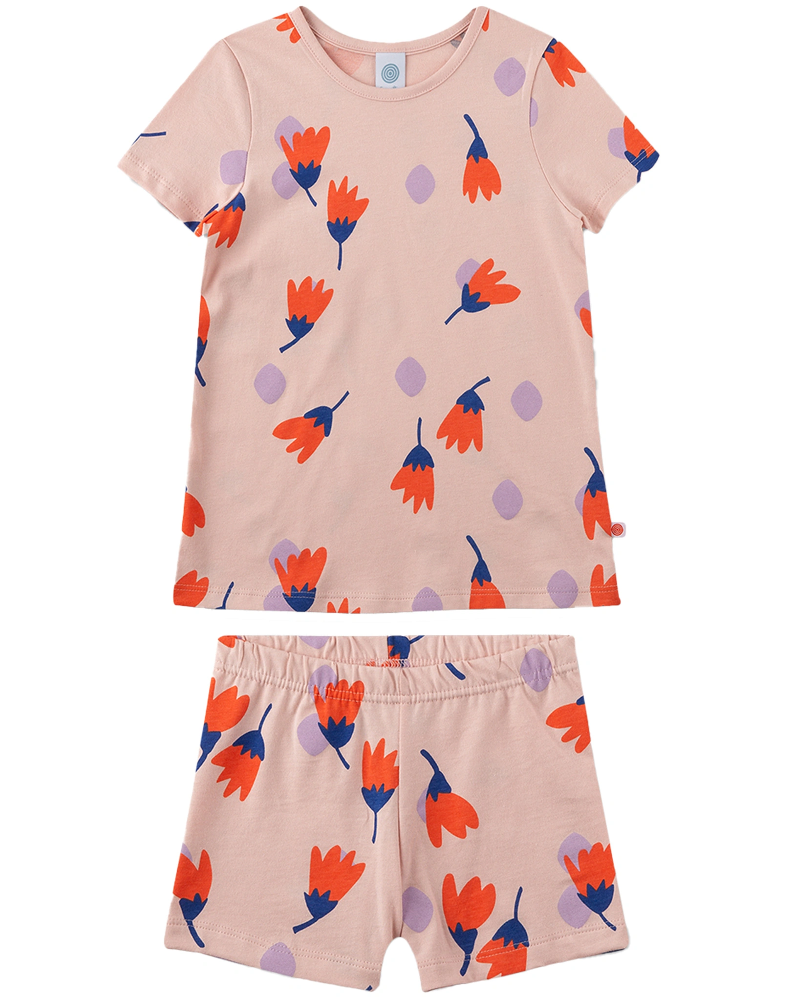 Schlafanzug FLOWERS & DOTS kurz in rose skin