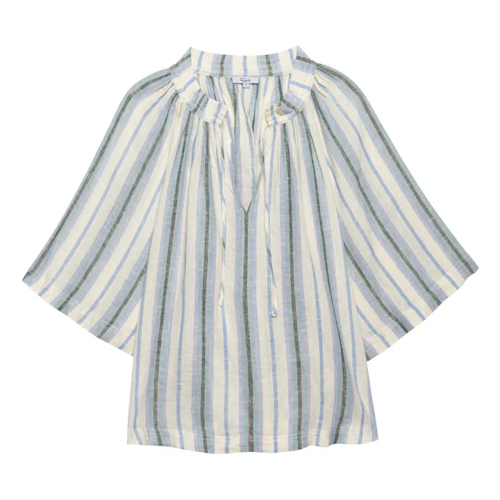 Rails Blouse Eveline Rayures Lin | Bleu ciel