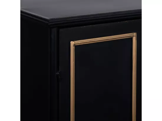Armoire avec 2 portes noir vieilli 61x35x100