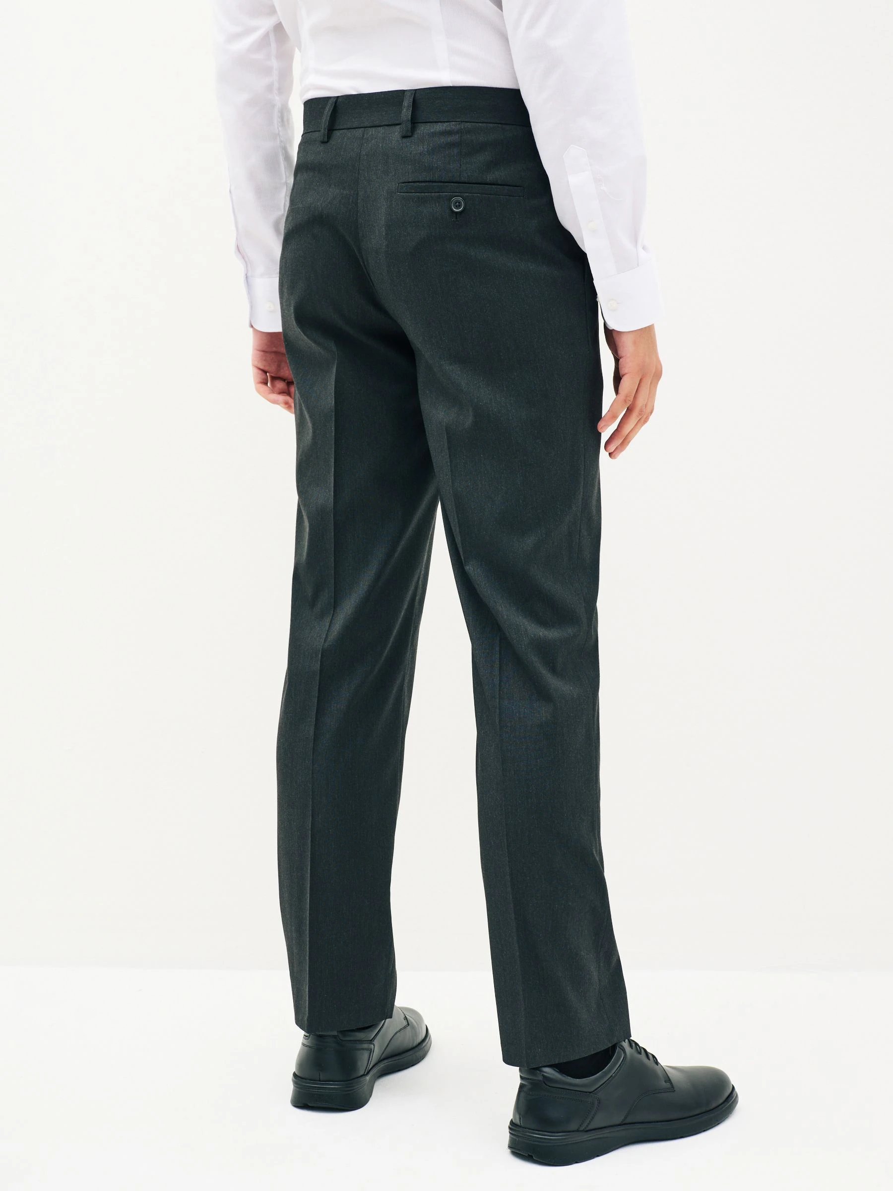 Antraciet - Tailored fit - Chique stretchy broek