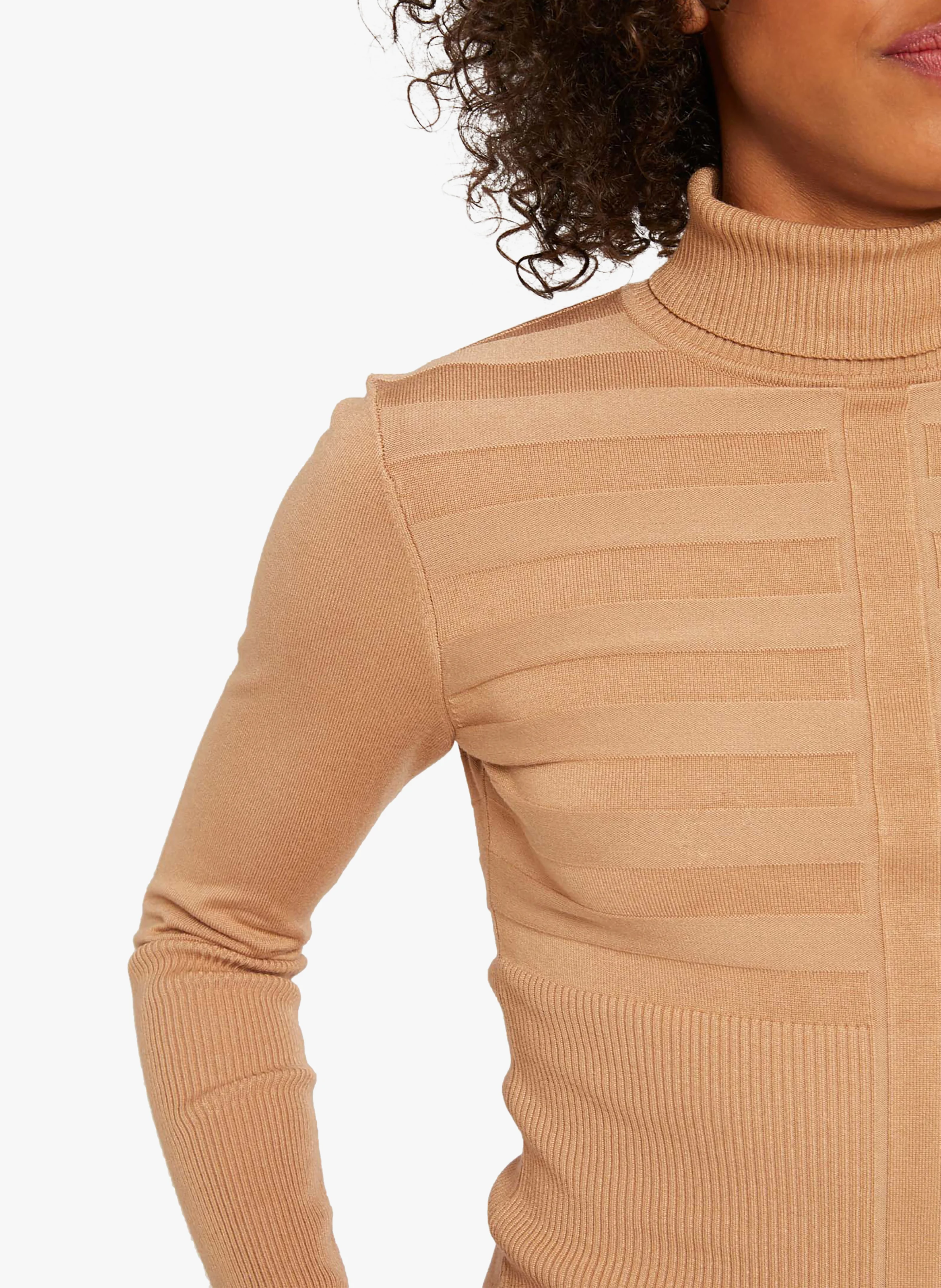 Pull col roulé | Marron