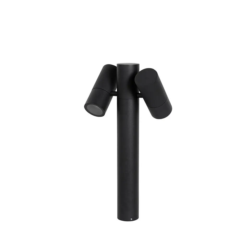 Qazqa staande buitenlampen duo zwart gu10