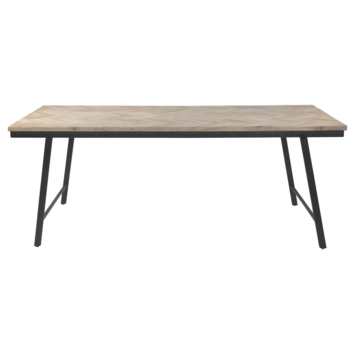 KARWEI eettafel Mateo visgraat teakhout 200 x 90 cm